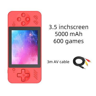 POWKIDDY Q35 delninis žaidimų pultas, 5000 mAh mobilusis maitinimo šaltinis, 8 bitų žaidimas, pigios dovanos vaikams, palaikymas dviems žaidėjams