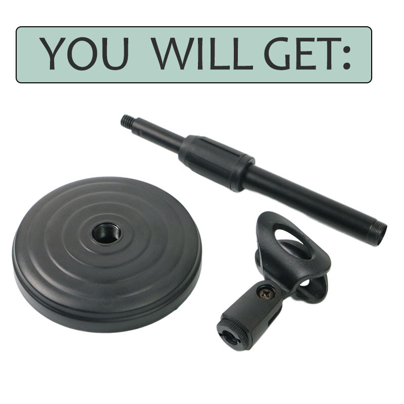 Mikrofon állvány Hordozható íróasztal Állítható Emelő Lemeztalp Ütésálló Hálózati Élő adás Mikrofon klip tartó Mikrofon állvány