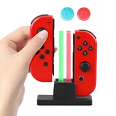 Nabíjacia stanica Gamepad kompatibilná s ovládačom Nintendo Dual Charger Joystick Stand LED pre Switch OLED NS Joypad Príslušenstvo