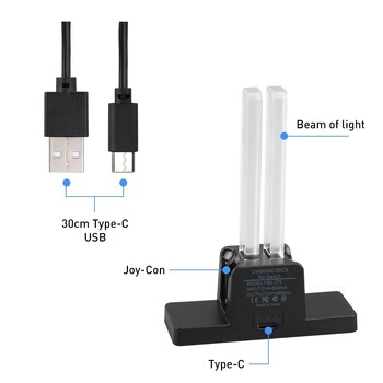 Βάση φόρτισης Gamepad Συμβατό με ελεγκτή Nintendo Dual Charger Joystick Stand LED για Switch OLED NS Joypad Accessories