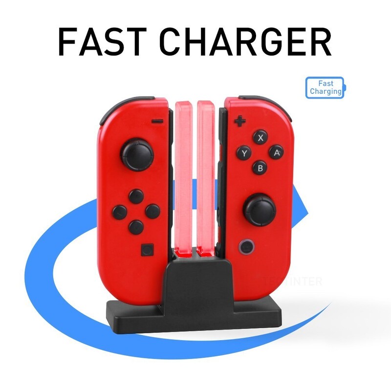 Nabíjacia stanica Gamepad kompatibilná s ovládačom Nintendo Dual Charger Joystick Stand LED pre Switch OLED NS Joypad Príslušenstvo