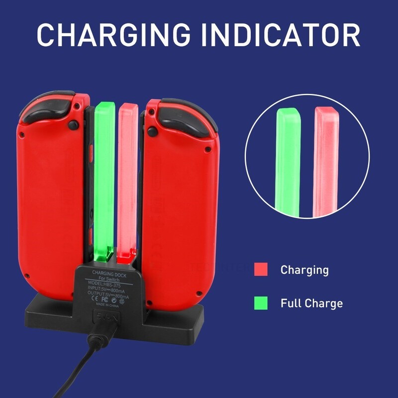 Nabíjacia stanica Gamepad kompatibilná s ovládačom Nintendo Dual Charger Joystick Stand LED pre Switch OLED NS Joypad Príslušenstvo