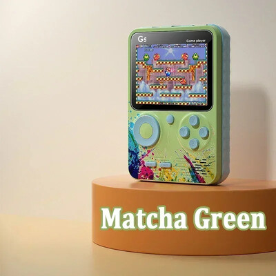 G5 Retro Ръчна игрова конзола с 500 класически игри 3.0-инчов екран Преносим геймпад Macaron Цвят 1020mAH акумулаторна батерия