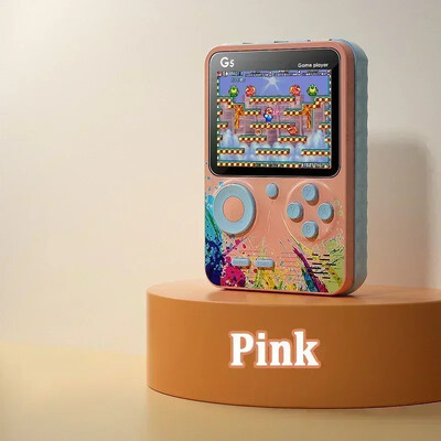 G5 Retro Ръчна игрова конзола с 500 класически игри 3.0-инчов екран Преносим геймпад Macaron Цвят 1020mAH акумулаторна батерия