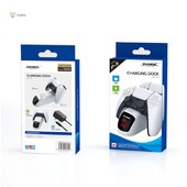 Dvostruki punjač Bijeli otporan na toplinu Brzo punjenje Plug and Play Manje prostora Igraća konzola Kontroler punjača Stabilno fiksiranje Sigurnije za korištenje