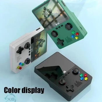 X6 Game Console Retro Video Game Console 3.5/4\'\' IPS Screen Portable Handheld Game Player 10000+ Classic Games Δώρα για παιδιά