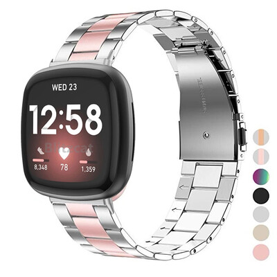 Fém szíj Fitbit Versa 4-hez/ Sense 2 szíj Fitbit Versa 3-hoz 2 klasszikus karkötő csere csuklópánt-tartozékok
