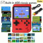 A TV-hez csatlakoztatható Red Retro Classic Games kézi kis játékkonzol gyerekeknek 400 játéktöltővel