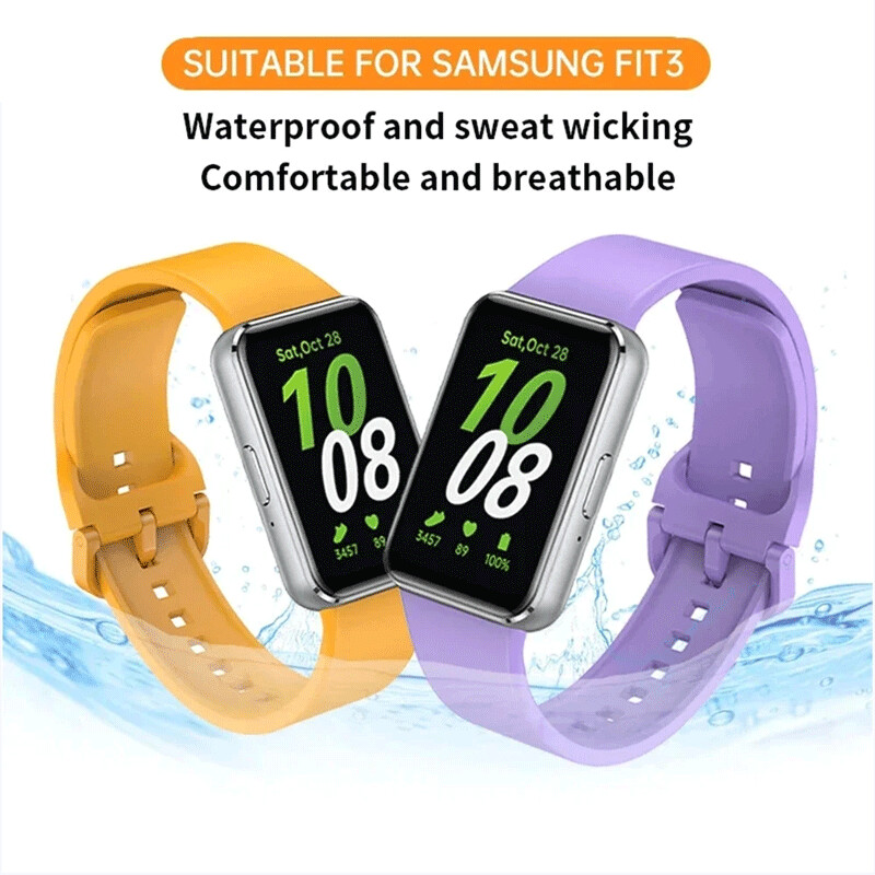 Szilikon szíj Samsung Galaxy Fit 3 óraszíjhoz, karkötő Samsung Galaxy Fit 3 Smart csuklópánt cseretartozékokhoz