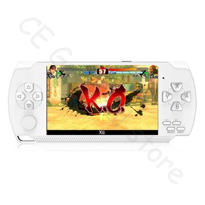 X6 4,0 hüvelykes kézi hordozható játékkonzol 8G 32G előtelepítve 1500 ingyenes játékok támogatása TV-kimenet Videojátékgép Boy Player
