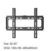Suport TV de perete fix pentru majoritatea televizoarelor plate/curbate de 26"-65" cu VESA maxim 400X400mm până la 110 lbs suport universal pentru TV cu economie de spațiu