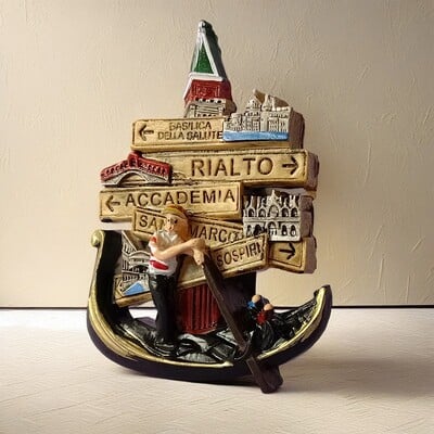 Európske magnety na chladničku s motívom Benátok, nálepka na chladničku, talianska nálepka na chladničku, výrobca turistických suvenírov, kreatívne 3D