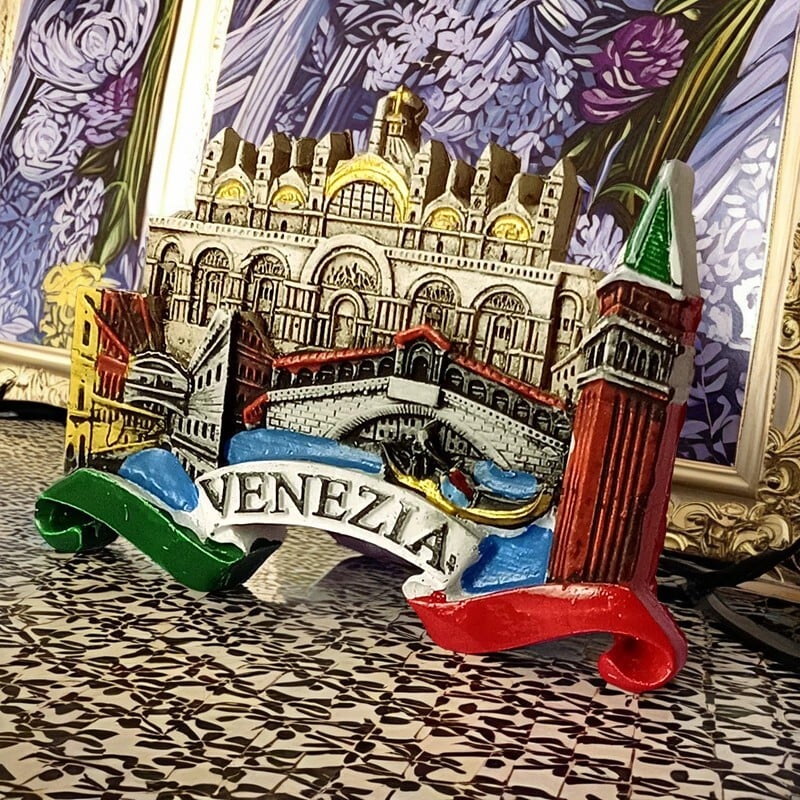 Európske magnety na chladničku s motívom Benátok, nálepka na chladničku, talianska nálepka na chladničku, výrobca turistických suvenírov, kreatívne 3D