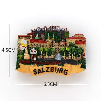 Brazilijos turistų traukos suvenyras 3D šaldytuvo magnetai šaldytuvas įklijuotas Auksinių vartų tiltas Tailandas Paryžius Monakas pasaulio turistas