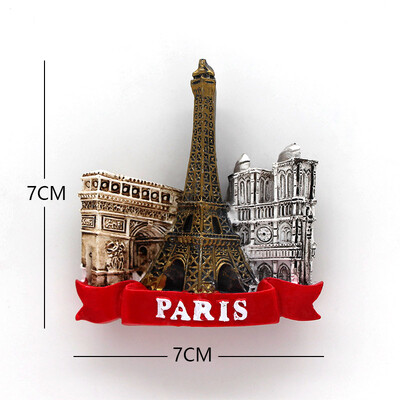 Brazilijos turistų traukos suvenyras 3D šaldytuvo magnetai šaldytuvas įklijuotas Auksinių vartų tiltas Tailandas Paryžius Monakas pasaulio turistas