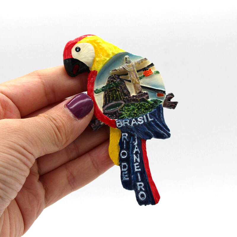 Brazilijos turistų traukos suvenyras 3D šaldytuvo magnetai šaldytuvas įklijuotas Auksinių vartų tiltas Tailandas Paryžius Monakas pasaulio turistas