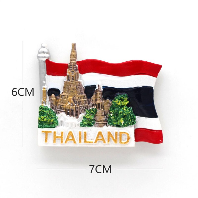 Brazilijos turistų traukos suvenyras 3D šaldytuvo magnetai šaldytuvas įklijuotas Auksinių vartų tiltas Tailandas Paryžius Monakas pasaulio turistas