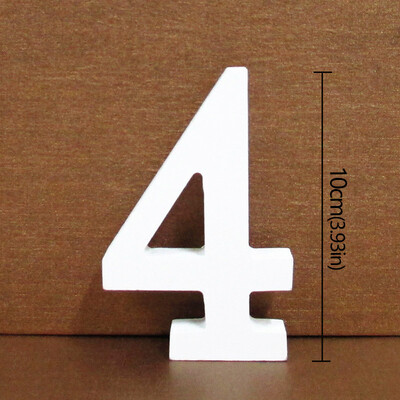 10CM drevené čísla 0-9 drevené zahusťovacie DIY číslice dátum umelecké remeslo voľne stojace biele svadobné narodeninové rekvizity bytové dekorácie