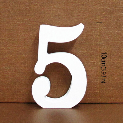 10CM drevené čísla 0-9 drevené zahusťovacie DIY číslice dátum umelecké remeslo voľne stojace biele svadobné narodeninové rekvizity bytové dekorácie