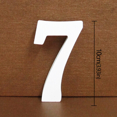10CM drevené čísla 0-9 drevené zahusťovacie DIY číslice dátum umelecké remeslo voľne stojace biele svadobné narodeninové rekvizity bytové dekorácie