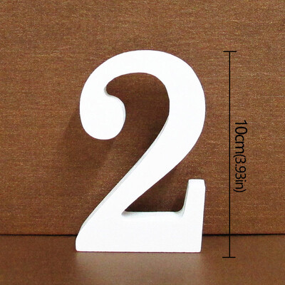 10CM drevené čísla 0-9 drevené zahusťovacie DIY číslice dátum umelecké remeslo voľne stojace biele svadobné narodeninové rekvizity bytové dekorácie