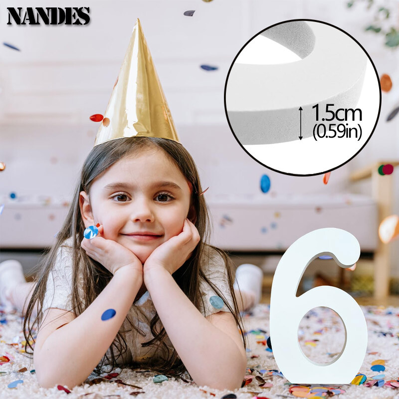 10CM drevené čísla 0-9 drevené zahusťovacie DIY číslice dátum umelecké remeslo voľne stojace biele svadobné narodeninové rekvizity bytové dekorácie