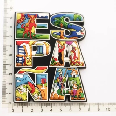 Kanada, Spanyolország, Franciaország, Kenya, Creative Drip Glue Tourism Emlékdísz kézműves ajándék, Mágneses hűtőszekrény matrica