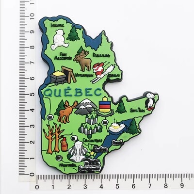 Kanada, Spanyolország, Franciaország, Kenya, Creative Drip Glue Tourism Emlékdísz kézműves ajándék, Mágneses hűtőszekrény matrica