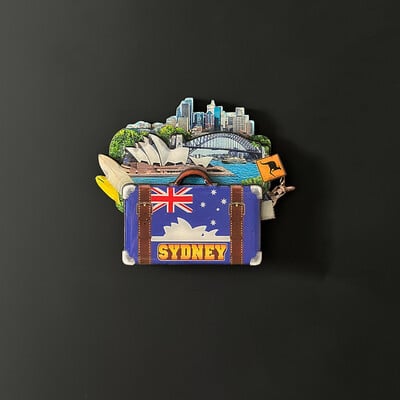 Drevený magnet na chladničku, Francúzsko, Paríž, Spojené štáty, Benátky, Austrália, magnetická nálepka na chladničku, dekorácia do domácnosti