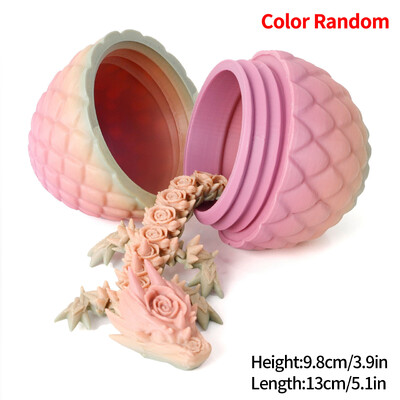 Τρισδιάστατο περιστρεφόμενο δράκο με αρθρωτό αυγό δράκου Δώρα για παιδιά Ρεαλιστικό άγαλμα δράκου για διακόσμηση τοπίου Έντυπες φιγούρες Ζώα