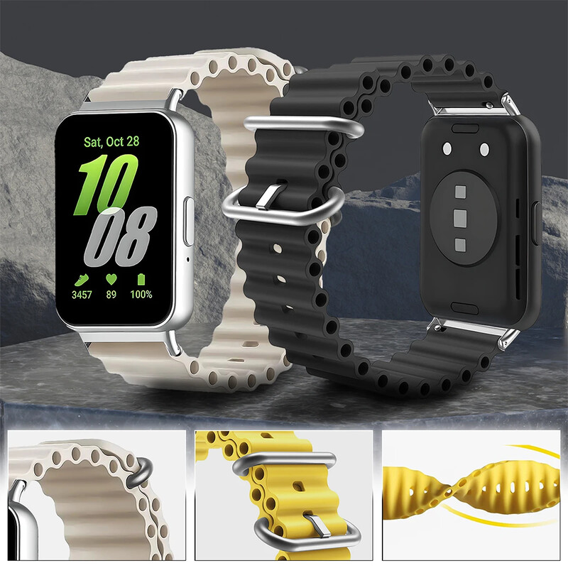 Silikónový športový remienok pre hodinky Samsung Galaxy Fit 3, náramok Correa pre náhradné remienky na hodinky Samsung Galaxy Fit 3