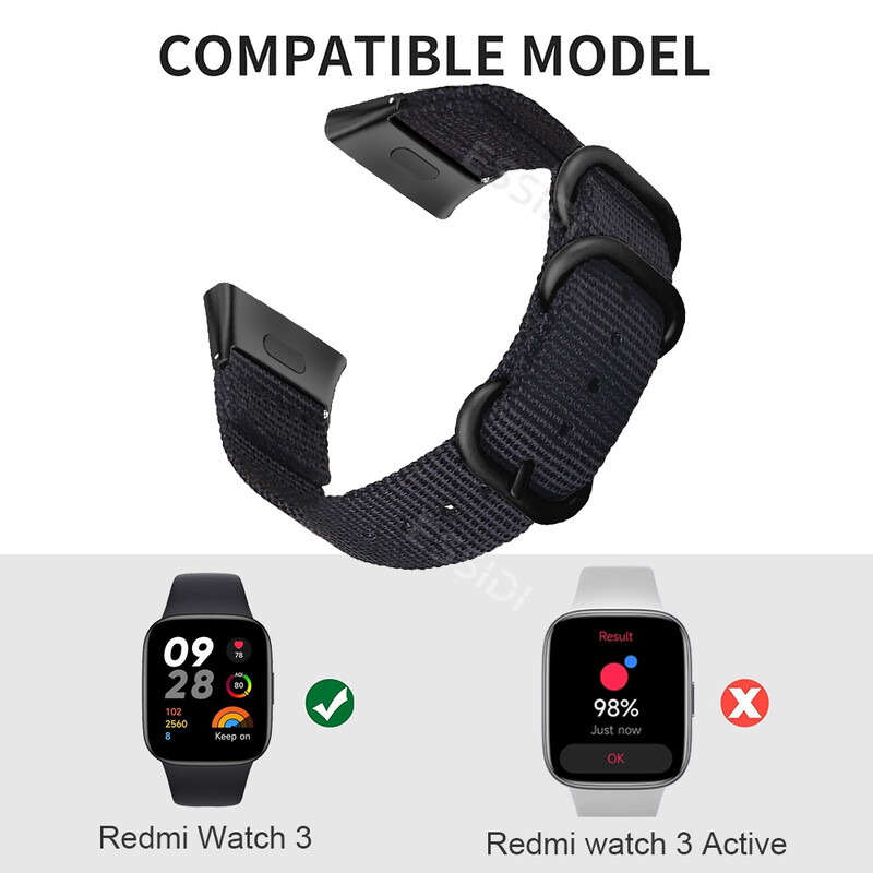 Nylonový remienok pre Xiaomi Redmi Watch 3 Sports Women Men's Remienok na zápästie pre Redmi Watch 3