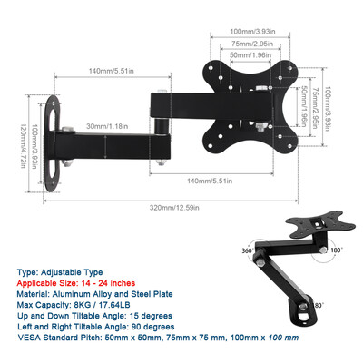 TV fali konzol lapos TV keret L CD LED monitorhoz