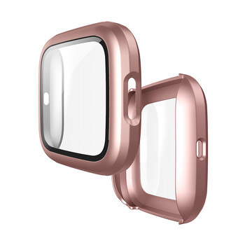 Προστατευτική θήκη για Fitbit Versa 2 Plating Protector Cover Γυάλινα προστατευτικά οθόνης για Fitbit Versa2 PC Κέλυφος Πλήρους κάλυψης