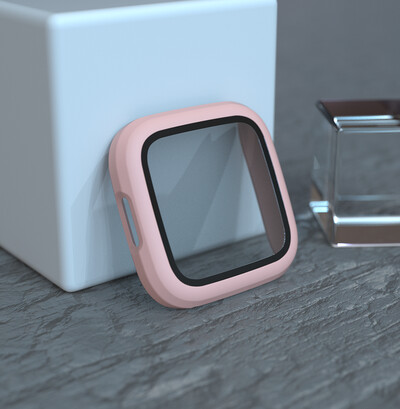 Kaitseümbris Fitbit Versa 2 Plating Protector Katteklaasist Ekraanikaitsed Fitbit Versa2 PC Täiskattega Case Shell jaoks