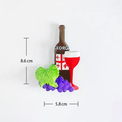 Ázia Gruzínsko, zvyky a kultúra, 3D magnety na chladničku, magnetické turistické suveníry, dekorácie, remeselné darčeky