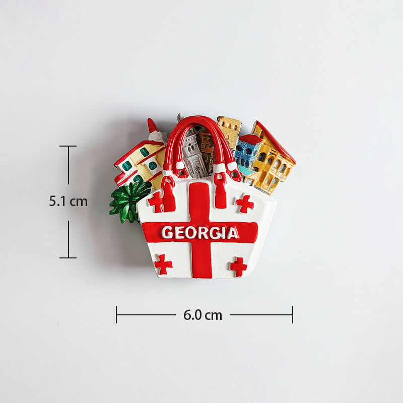 Ázia Gruzínsko, zvyky a kultúra, 3D magnety na chladničku, magnetické turistické suveníry, dekorácie, remeselné darčeky