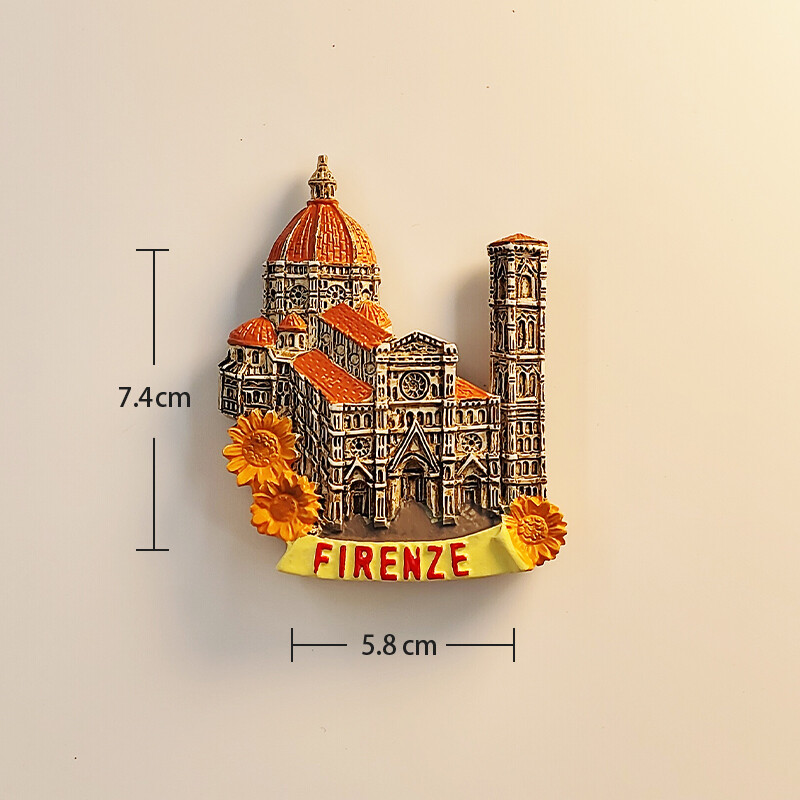 Autocolant pentru frigider din rășină Catedrala din Florența Italia Magnet pentru frigider Autocolant pentru frigider Magnet pentru frigider Suveniruri Decor pentru acasă