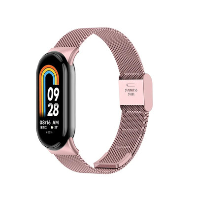 Каишка от неръждаема стомана за Xiaomi Mi 9 8 Band Метална миланска гривна на Mi Band 8 Гривна за каишка Mi Band 9 8 Аксесоари