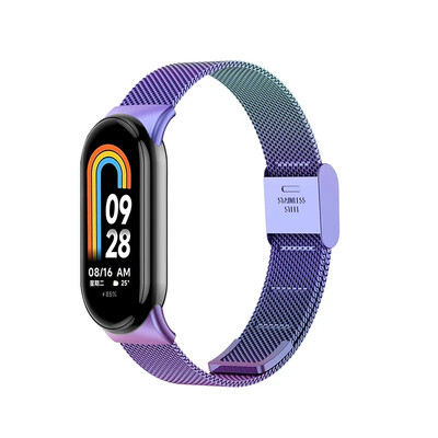 Каишка от неръждаема стомана за Xiaomi Mi 9 8 Band Метална миланска гривна на Mi Band 8 Гривна за каишка Mi Band 9 8 Аксесоари