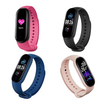 2024 Νέο M5 Sport Fitness Tracker Smartband για έξυπνο βραχιόλι Μόνιτορ καρδιακού παλμού αρτηριακής πίεσης για έξυπνο λουράκι