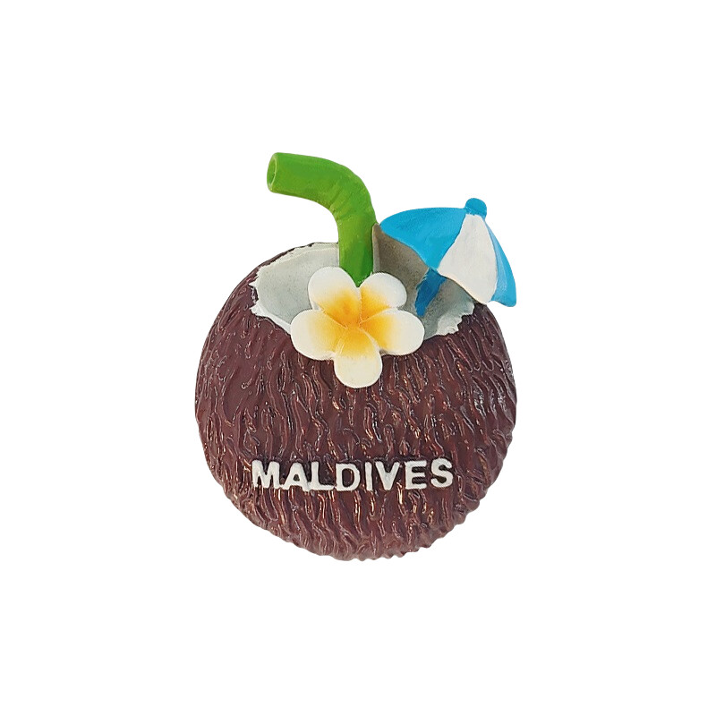 Maldyvai, kokosų pienas, spalvotas piešimas, 3D stereoskopinis, turizmo suvenyrai, dažymas derva, namų dekoravimas, šaldytuvo magnetai ﻿