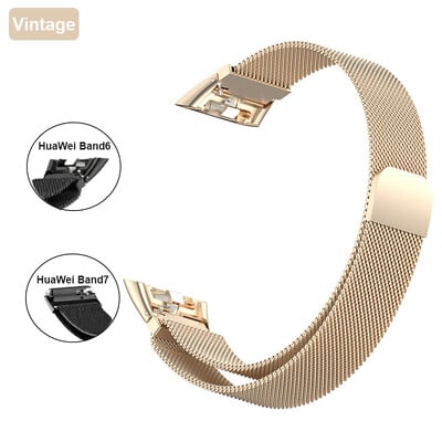 Kovový remienok na hodinky pre Huawei Band 6 7 Band Honor 6 s TPU puzdrom a ochranou obrazovky z mäkkej fólie, magnetický remienok na hodinky Huawei