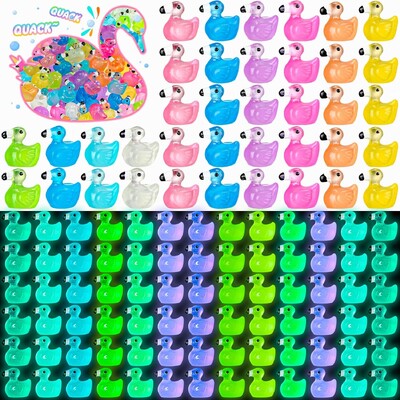 100 vnt mažyčių flamingo ančių Šviečiančios mini dervos flamingo antys Miniatiūrinės flamingo figūrėlės „pasidaryk pats“ amatų sodo kraštovaizdžio papuošalai