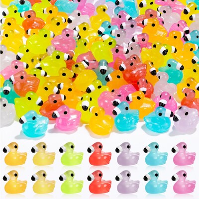 100 Pc Μικροσκοπικά Φλαμίνγκο Πάπιες Φωτεινή Μίνι Ρητίνη Φλαμίνγκο Πάπιες Μινιατούρα Φλαμίνγκο ειδώλια DIY Craft στολίδια κήπου τοπίου