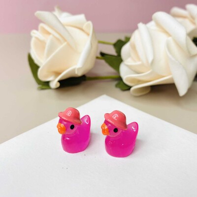 50-100 БР. Светещи мини патици Миниатюрна патица с шапки Флуоресцентна приказна градинска декорация Сладки животни Микро пейзаж