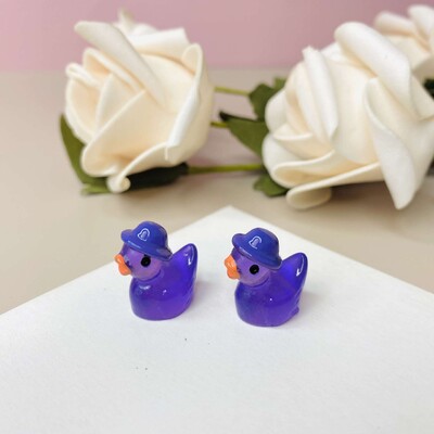 50-100 БР. Светещи мини патици Миниатюрна патица с шапки Флуоресцентна приказна градинска декорация Сладки животни Микро пейзаж