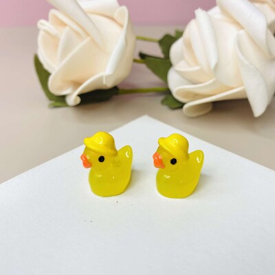 50-100 БР. Светещи мини патици Миниатюрна патица с шапки Флуоресцентна приказна градинска декорация Сладки животни Микро пейзаж