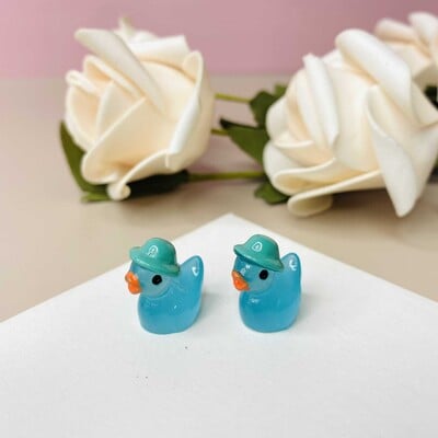 50-100 БР. Светещи мини патици Миниатюрна патица с шапки Флуоресцентна приказна градинска декорация Сладки животни Микро пейзаж