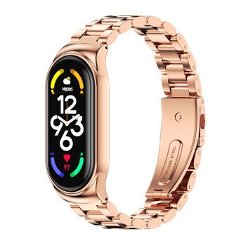 Λουράκι για Mi Band 9 8 7 6 5 4 3 Metal Correa Mi Band 8 Βραχιόλι Opaska Mi Band 7 Wristband Pulseira Miband Ρολόι Bend NFC